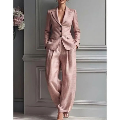 Nuovo Completo Autunnale da Donna: giacchina a maniche lunghe e pantaloni