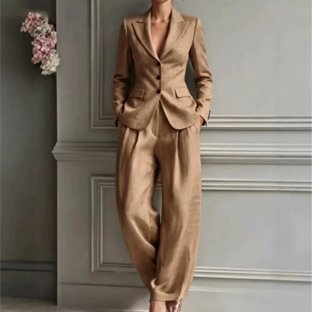 Nuovo Completo Autunnale da Donna: giacchina a maniche lunghe e pantaloni