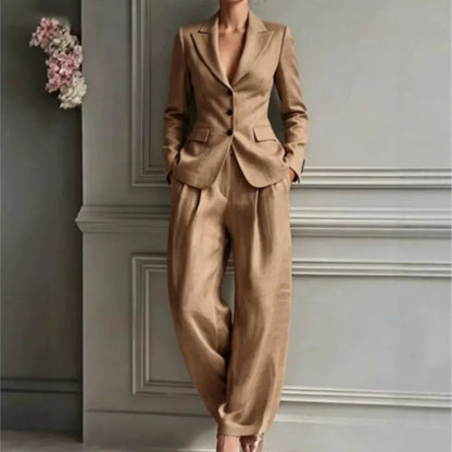 Nuovo Completo Autunnale da Donna: giacchina a maniche lunghe e pantaloni