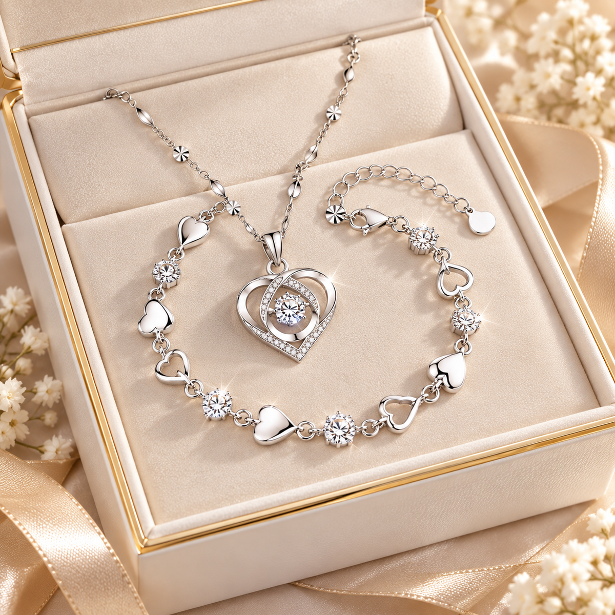 Set Éclat – Collana & Bracciale in Argento 925